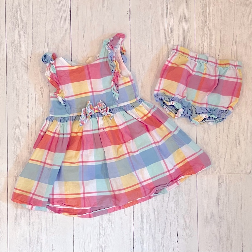 3/$15⭐️ Tommy Bahama Plaid Pastel Toddler Dress Size 18M